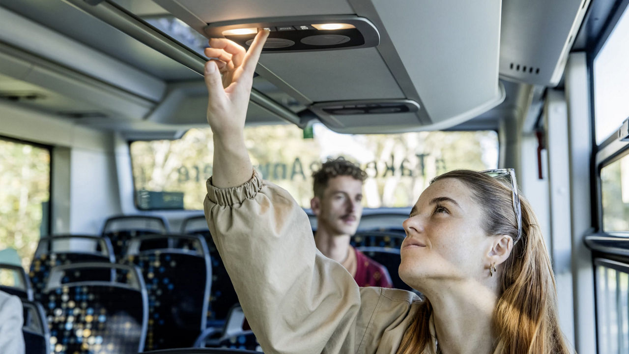 Die individuelle Beleuchtung im MAN Intercity LE.