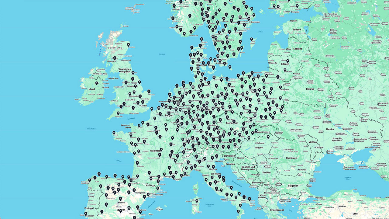 Die interaktive Ladeinfrastrukturkarte von MAN.