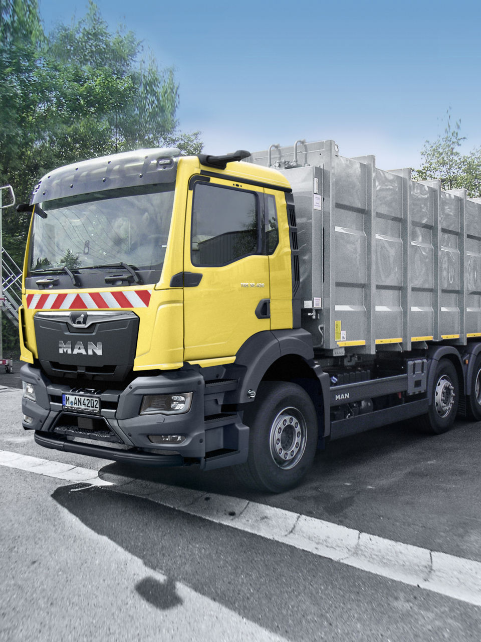 Kommunale køretøjer: MAN skraldevogn baglæsser