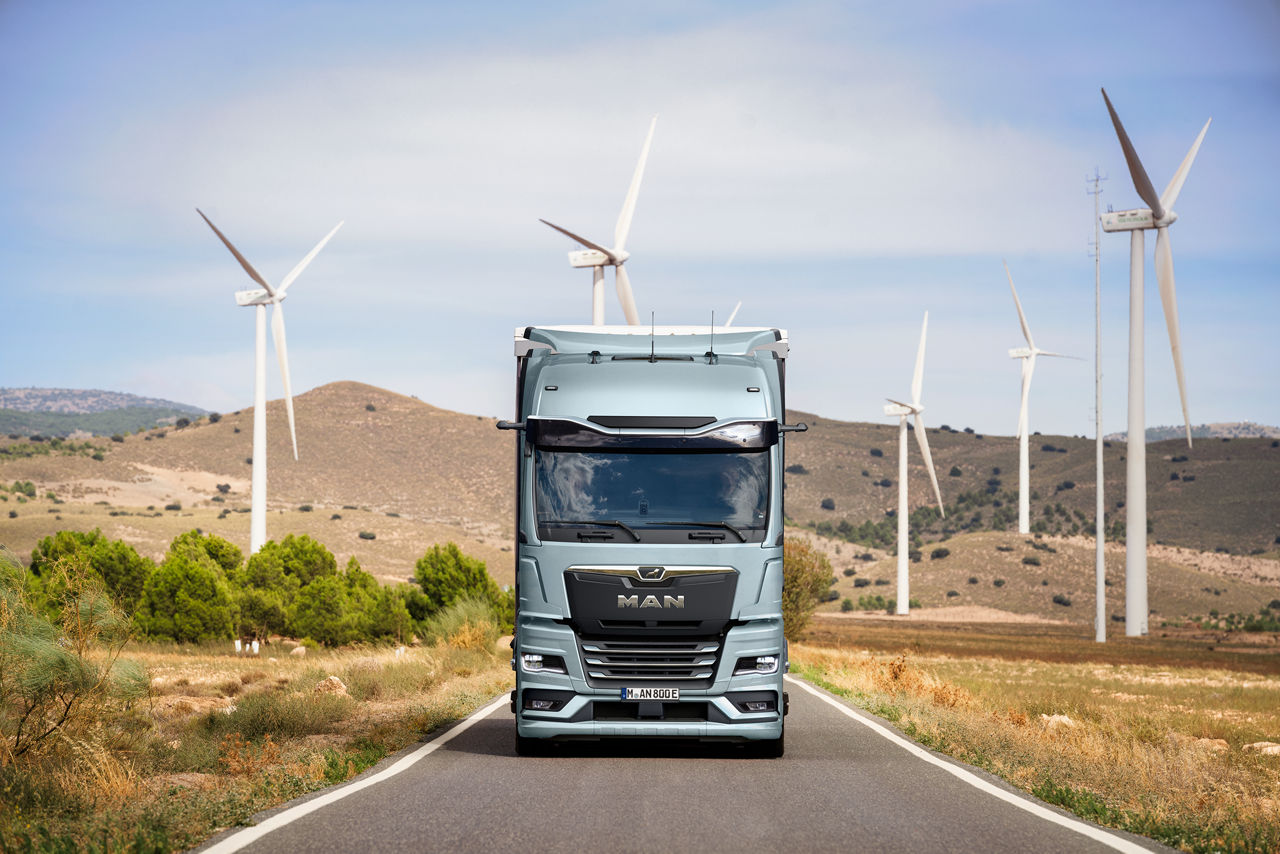 MAN eTGX -mallin etunäkymä