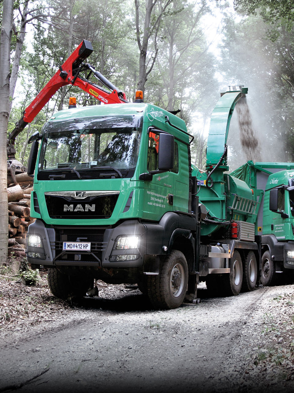 MAN special vehicles for agricultural and forestry applications.