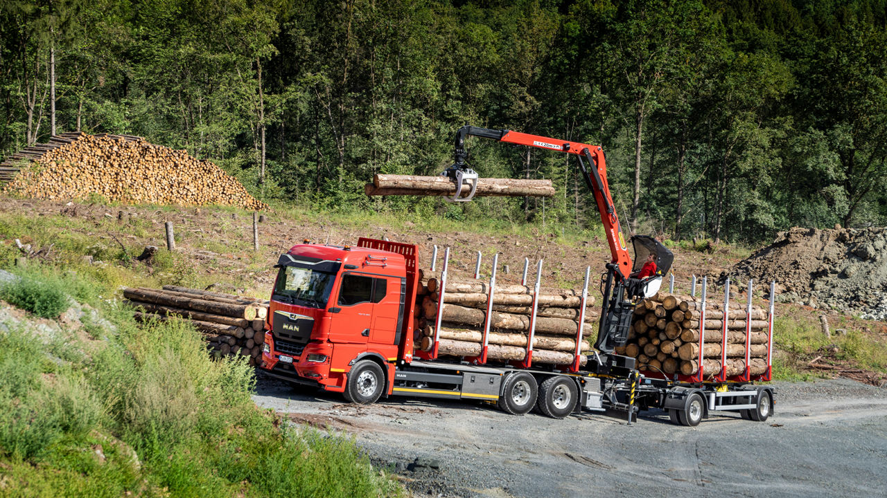 Metsäkuorma-autot: MAN-lyhytpuukuljetusautot