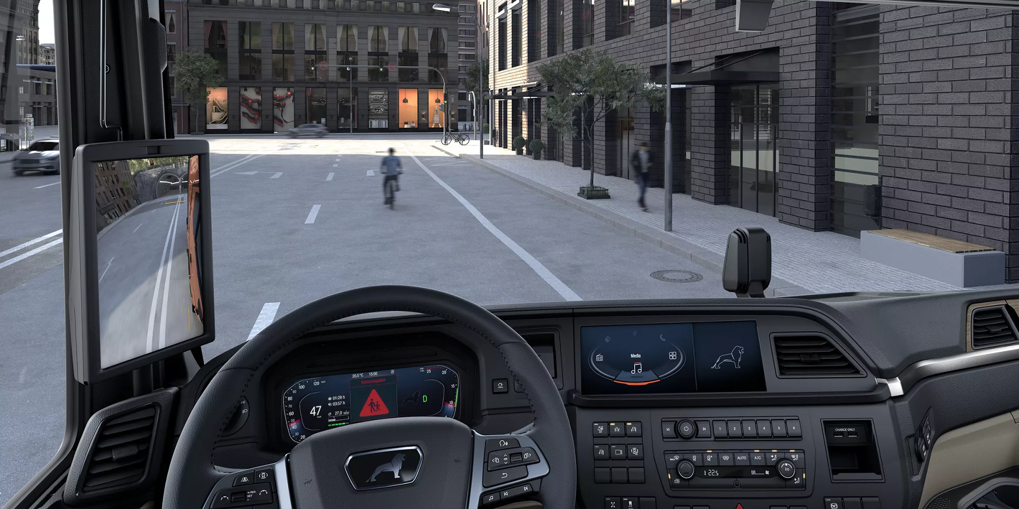 Kokpity MAN TGM a MAN TGL zaujmou svojí přehledností a promyšlenou organizací.