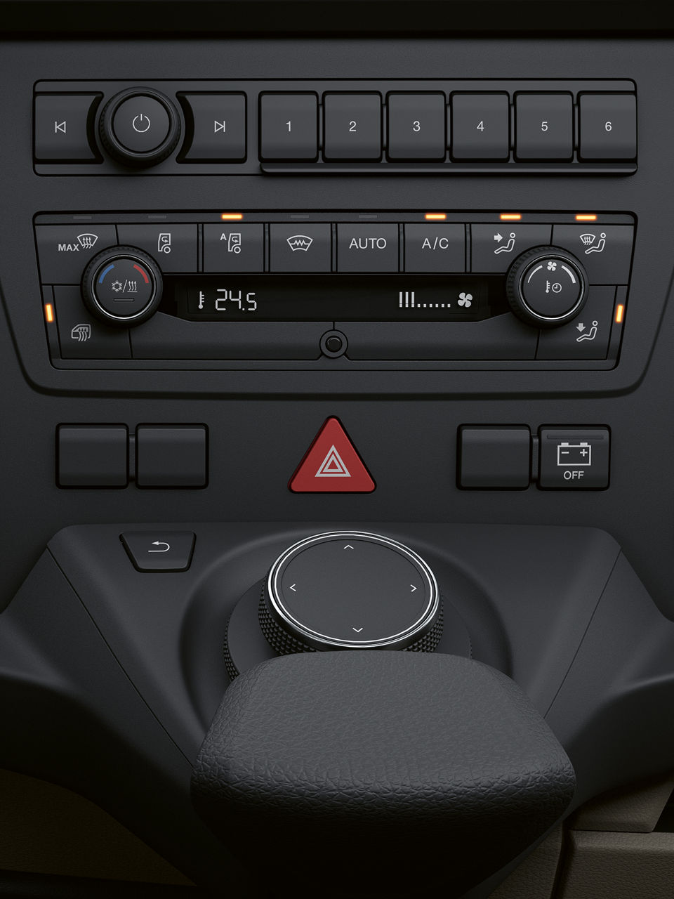 Fullautomatisk elektrisk motoruavhengig klimaanlegg i MAN TGS