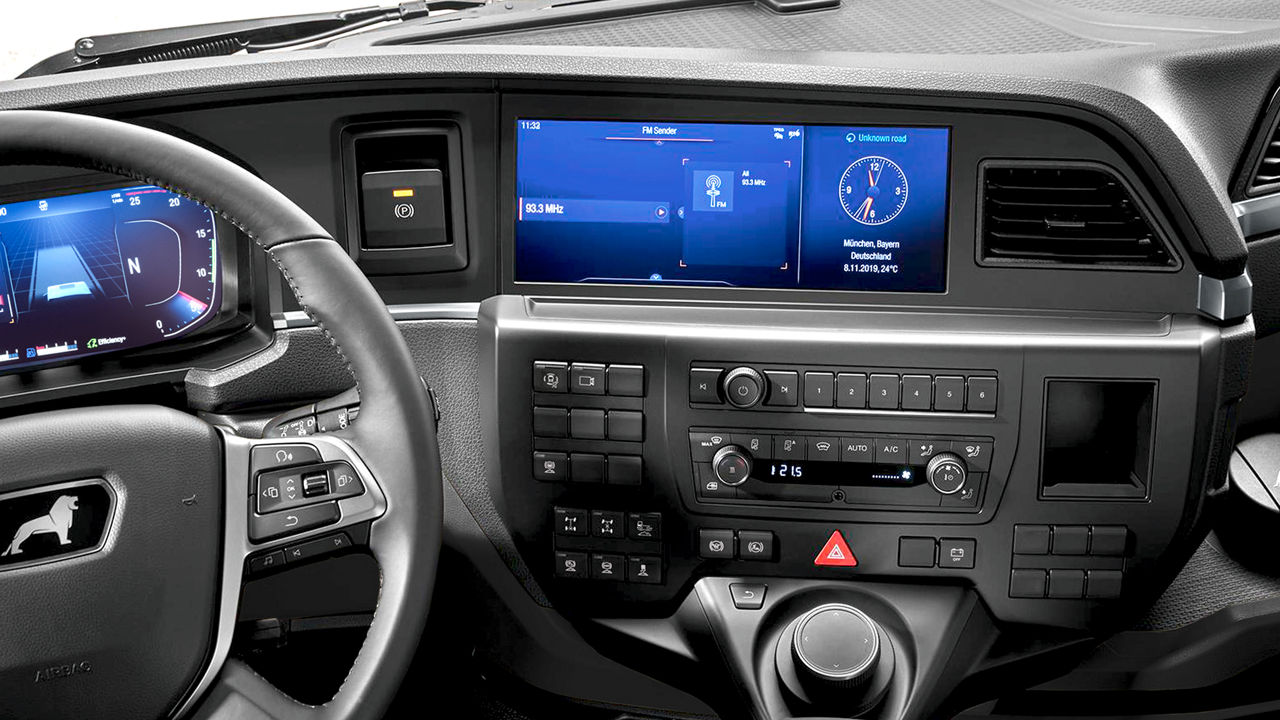 MAN-førerhusene gir mye komfort.