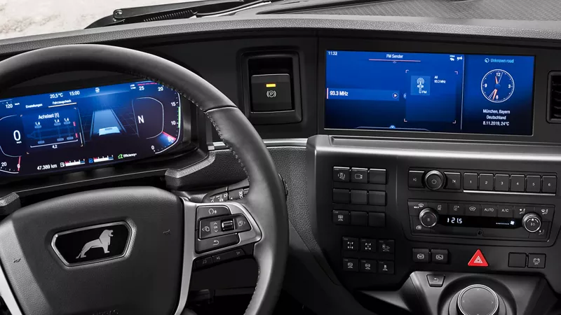 Rearranged MAN TGS instrument panel