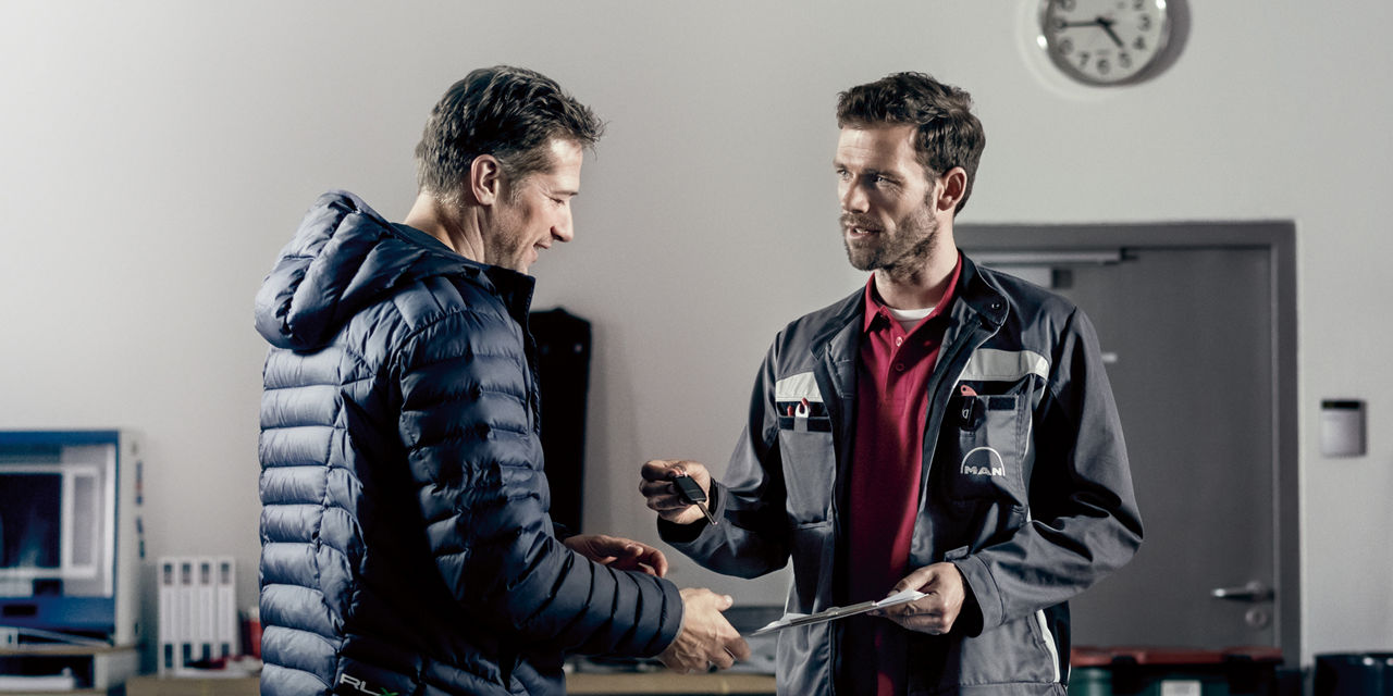 MAN Serviceverträge für kostentransparente Reparatur und Wartung.