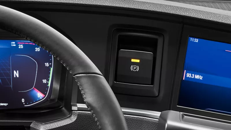 Electric parking brake in the MAN TGS