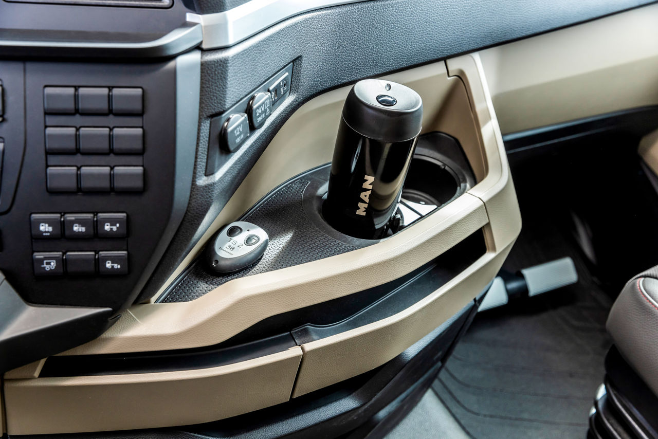 Het concept voor opbergruimte is voor de MAN TGX volledig nieuw vormgegeven.