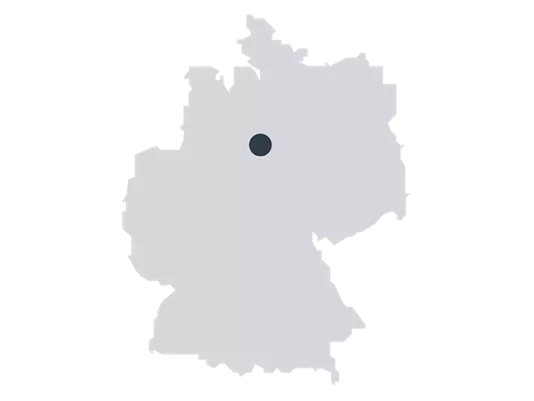 Eine Karte Deutschlands, auf der Salzgitter eingezeichnet ist