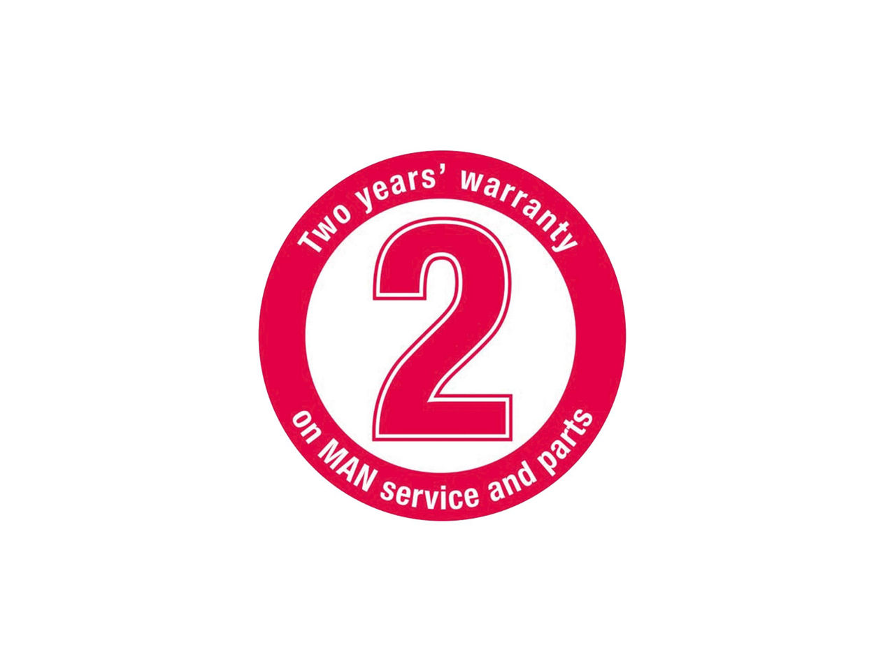 Zegel: Twee jaar garantie op MAN service en onderdelen