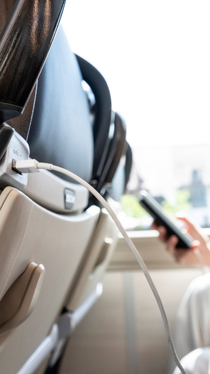 The entertainment system in the Cityliner 