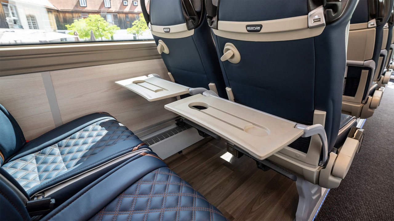 The comfortable, adjustable seats 