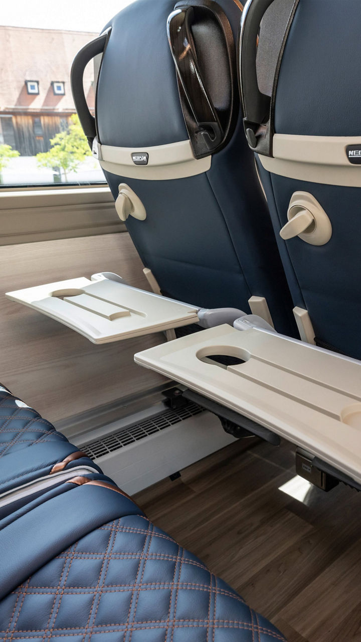 The comfortable, adjustable seats 