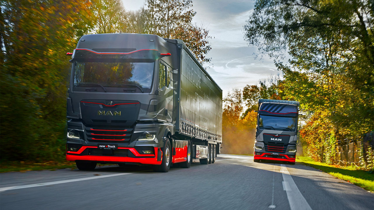 Die MAN eTrucks auf der Straße
