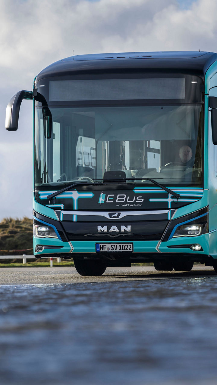 Der vollelektrische MAN Lion’s City 18 E auf der Straße