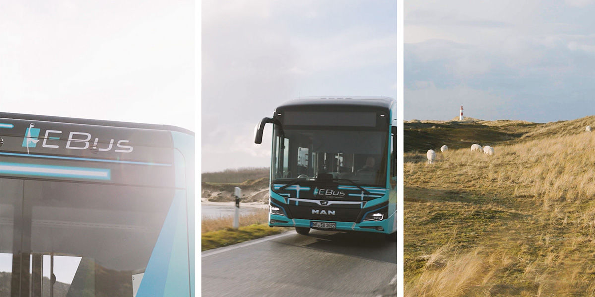 Verschiedene Ansichten des MAN Lion’s City 18 E auf Sylt