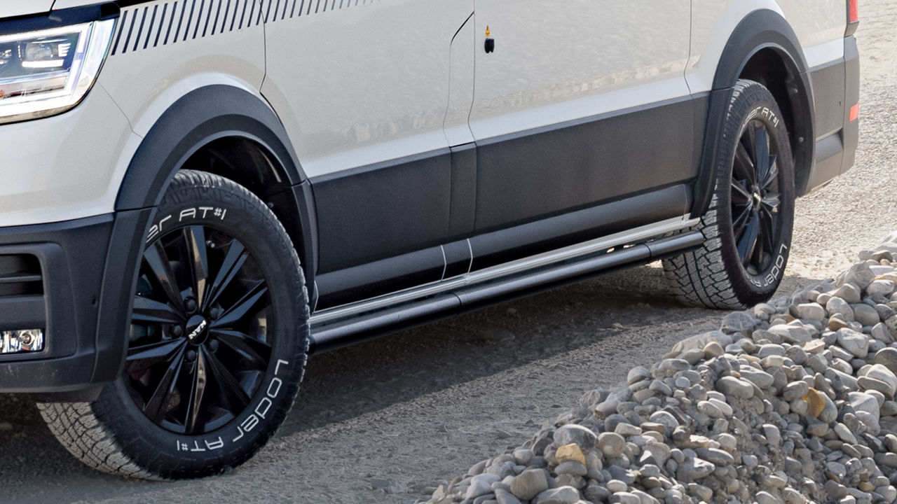 The wheel arch cover of the MAN TGE Individual Lion X