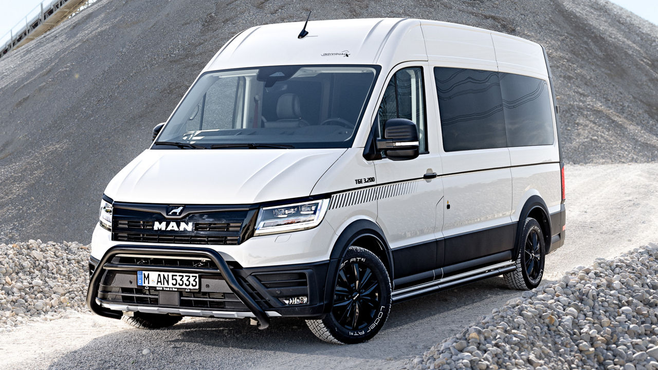 MAN TGE Individual Lion X mit Performance Kit in Detailaufnahme. 