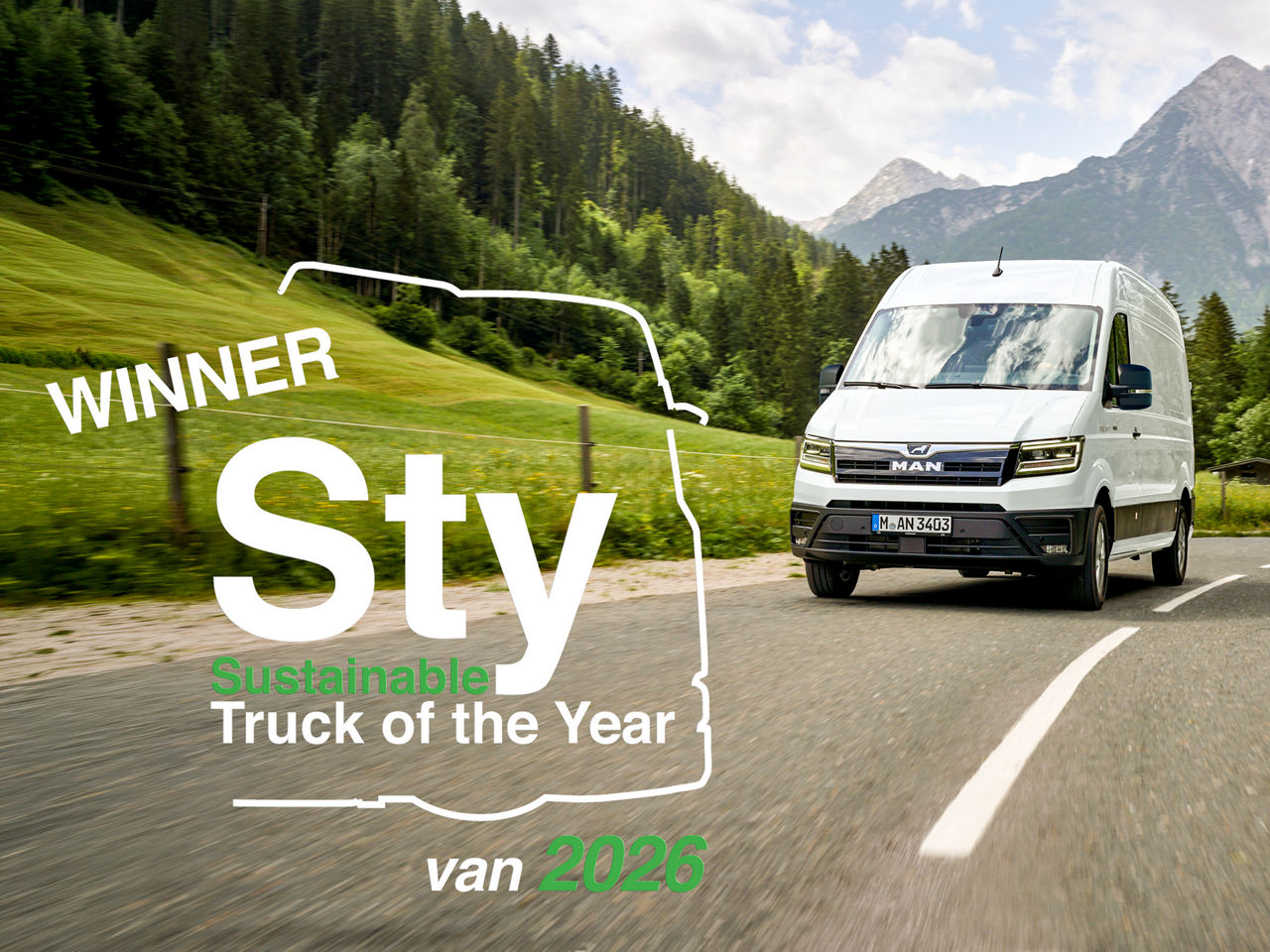 MAN TGE Next Level, ausgezeichnet als Sustainable Van of the Year 2026