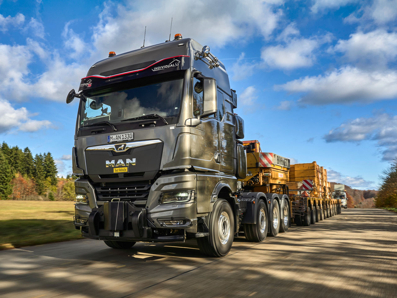 MAN TGX in uso in cantiere