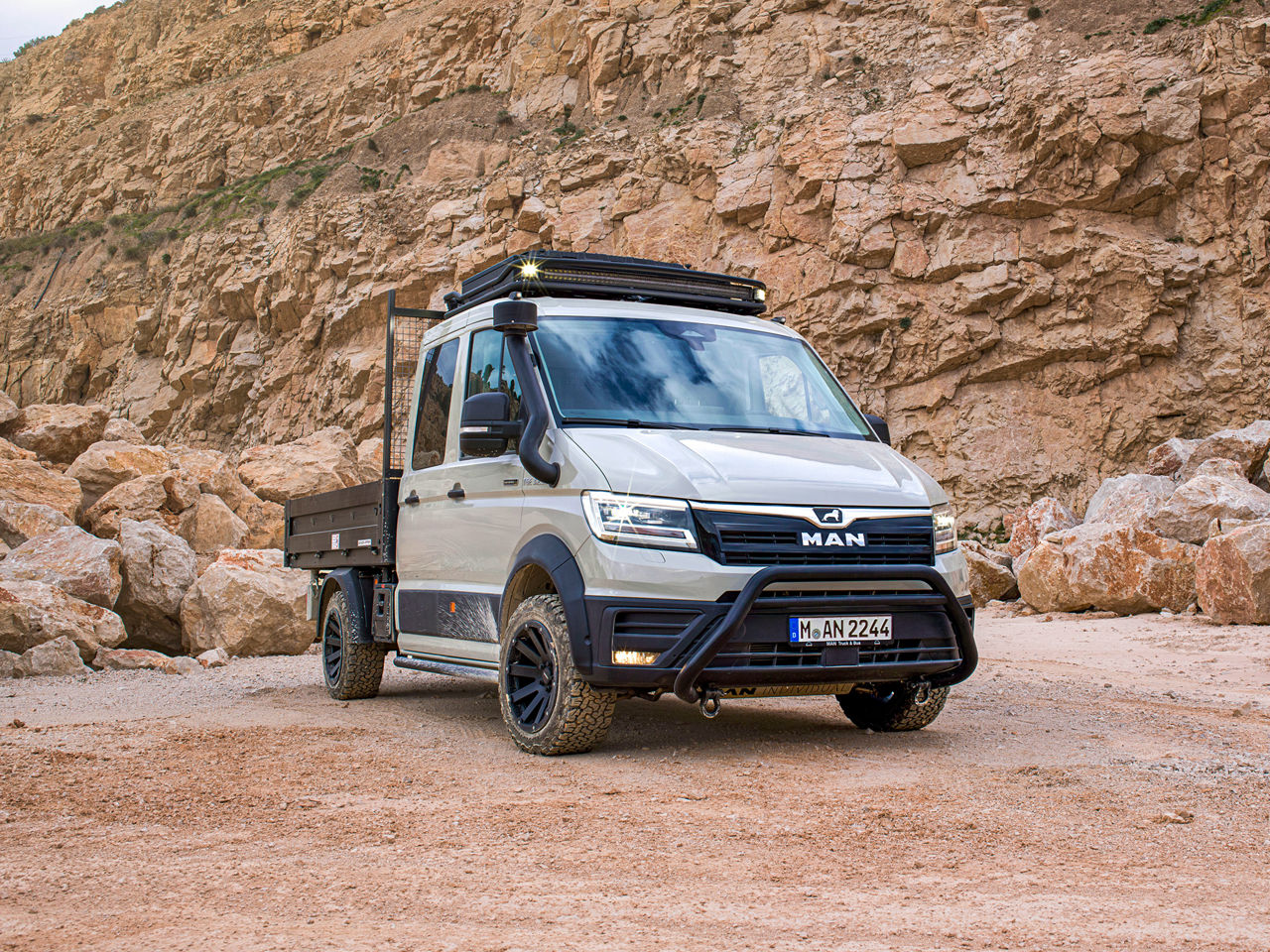 La gamma di veicoli MAN TGE per il settore edile.