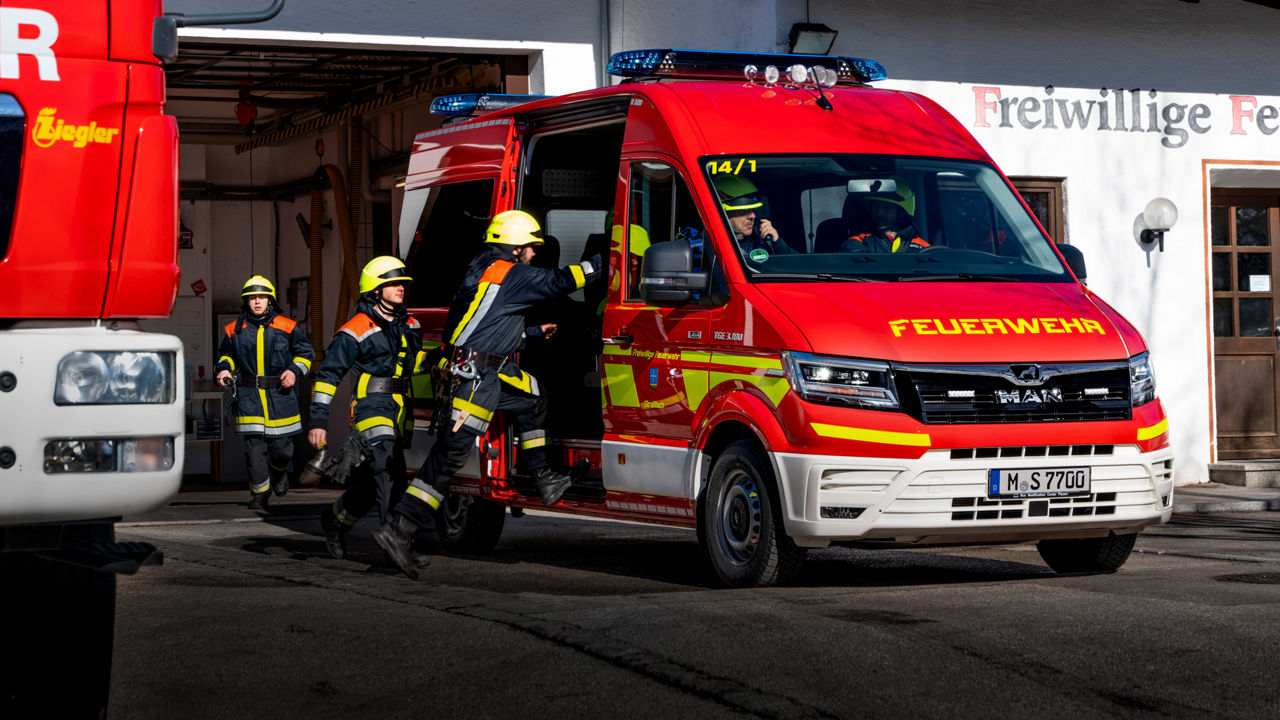 Sicher zum Einatzort mit dem MAN TGE Löschfahrzeug 