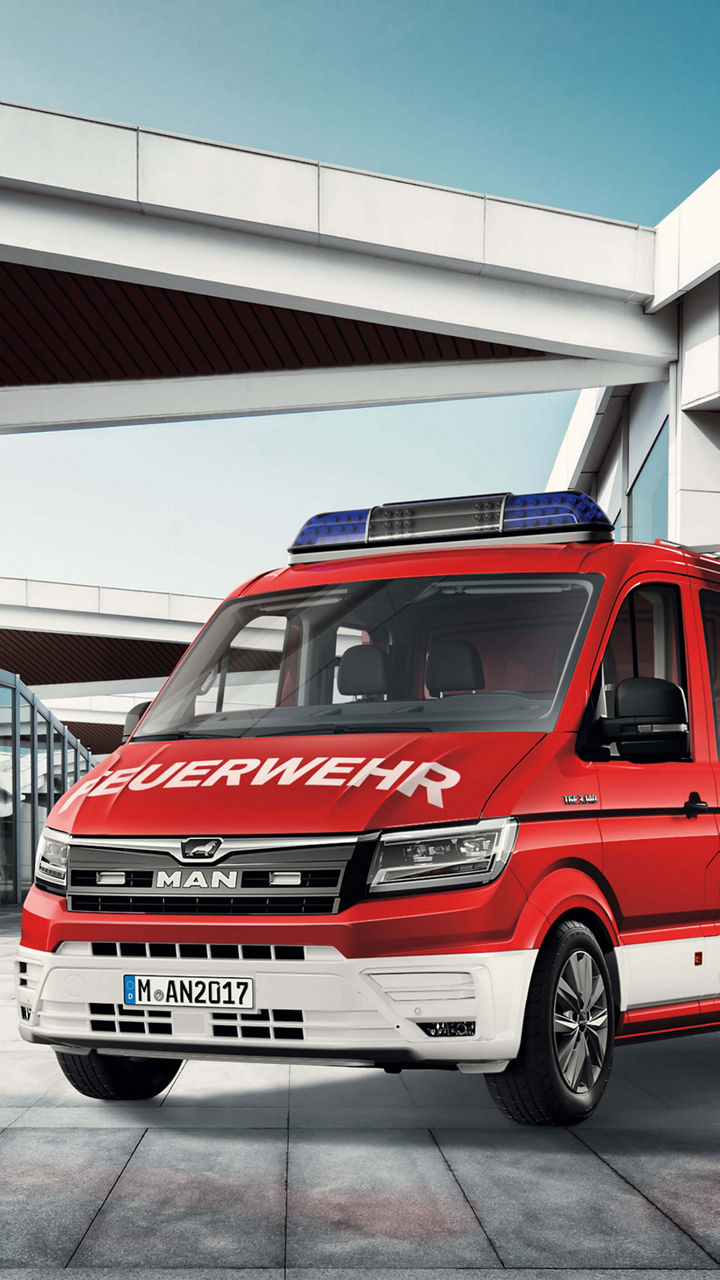 Der MAN TGE als Kleinlöschfahrzeug