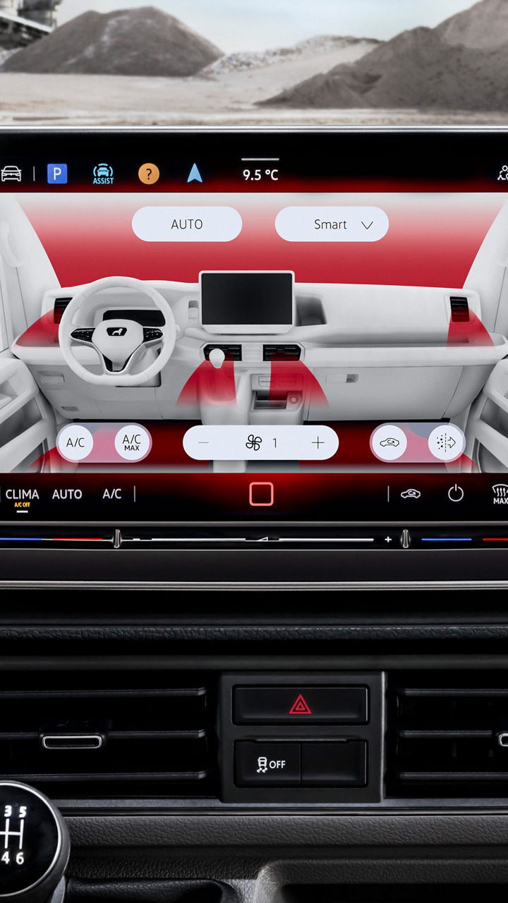 The control system for the Climatic air-conditioning system in the MAN TGE Combi Van.