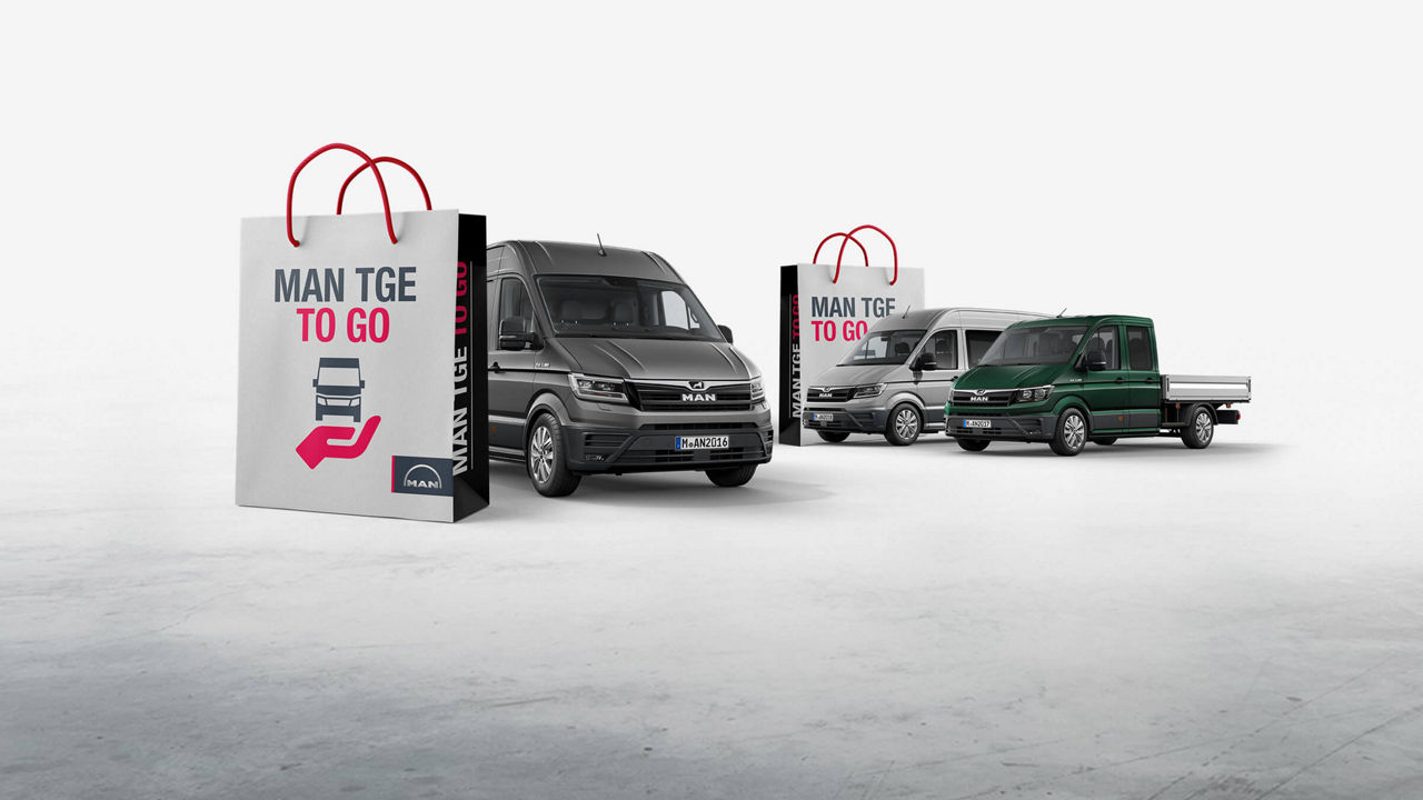 MAN TGE to go: Entdecken Sie Neufahrzeuge und Vorführfahrzeuge zu Top-Konditionen.