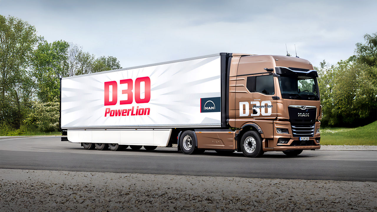 De MAN TGX met de nieuwe D30 PowerLion