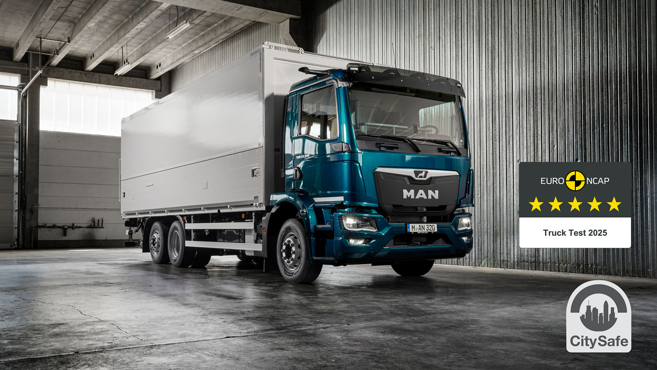 MAN TGM Euro NCAP Truck Test 5 Stars