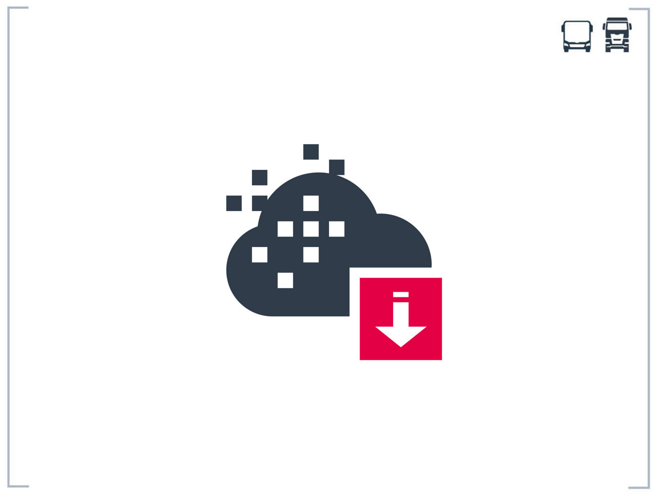 Ikon Cloud med nedladdningsknapp